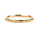 Nest Hammered Thin Gold Stacking Ring - MTD