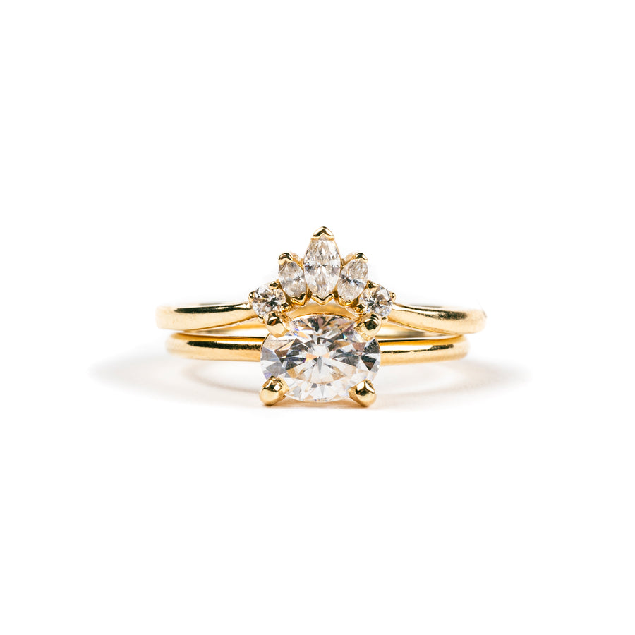 Peak Diamond V Stacking Wedding Ring