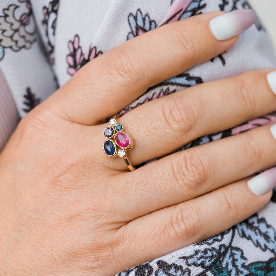 Wildflowers Colorful Cluster Ring - MTD