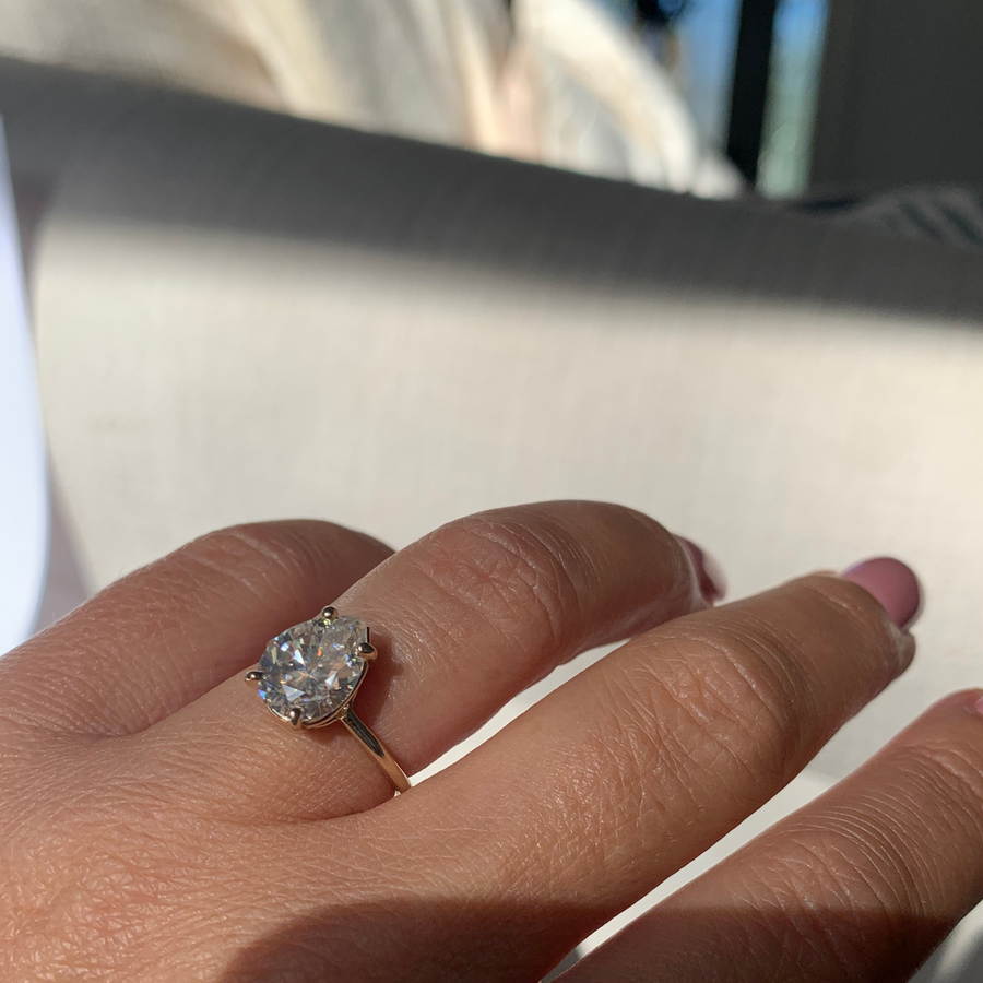 Giana | Pear Moissanite Engagement Ring - MTD