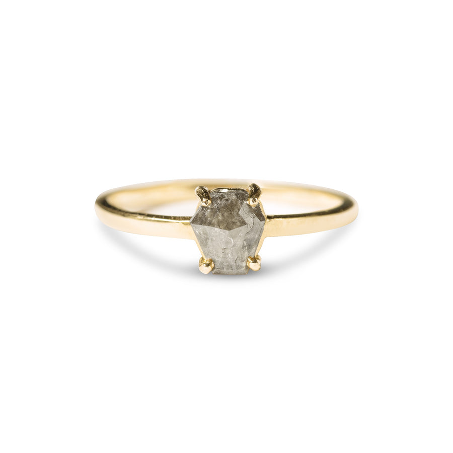 June Amorphous Gray Diamond Ring - MTD