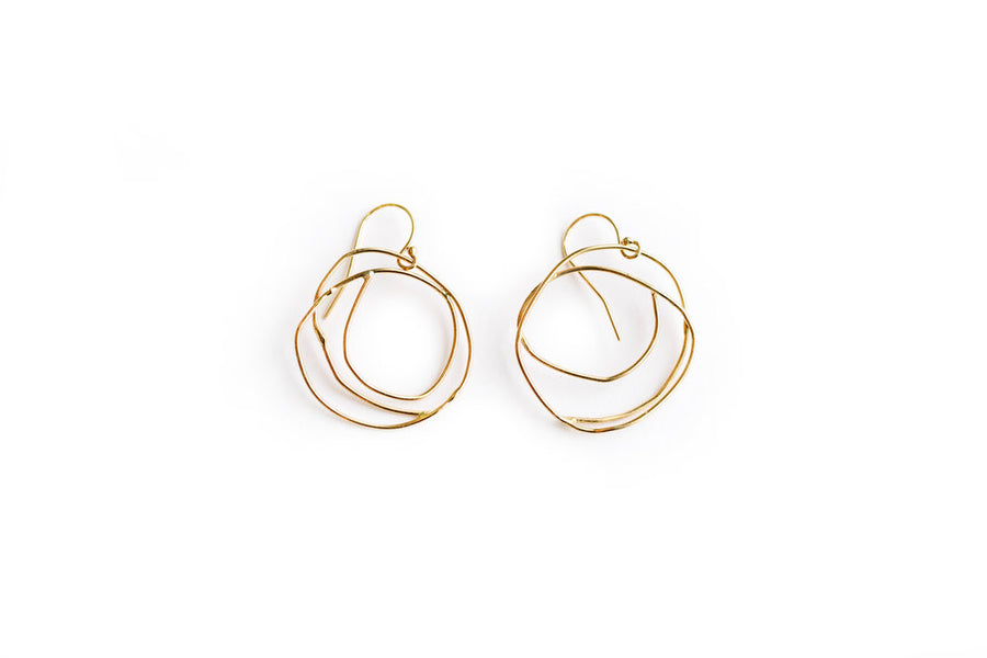 Light Circle Hoops | Organic Recycled Gold Hoop Earrings - Melissa Tyson Designs