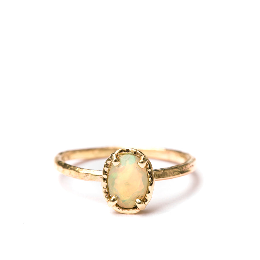 Opal Daze | Oval Opal Hammered Halo and Hammered Band - MTD