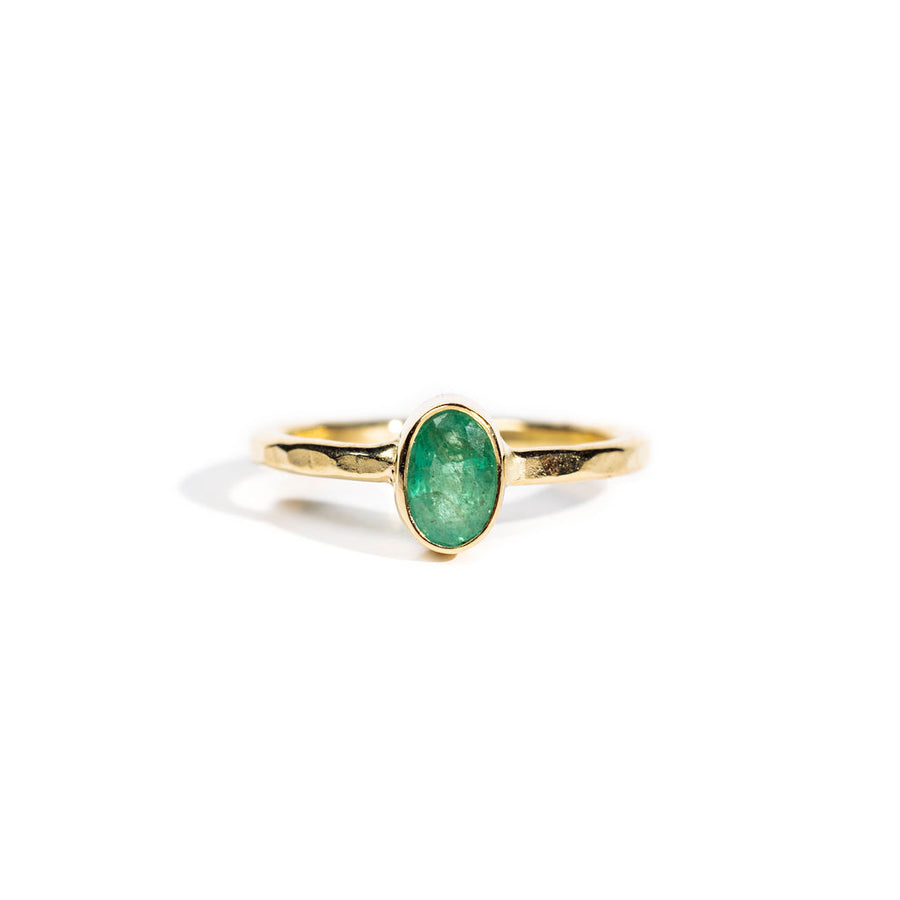 Green Dot Emerald Ring - MTD