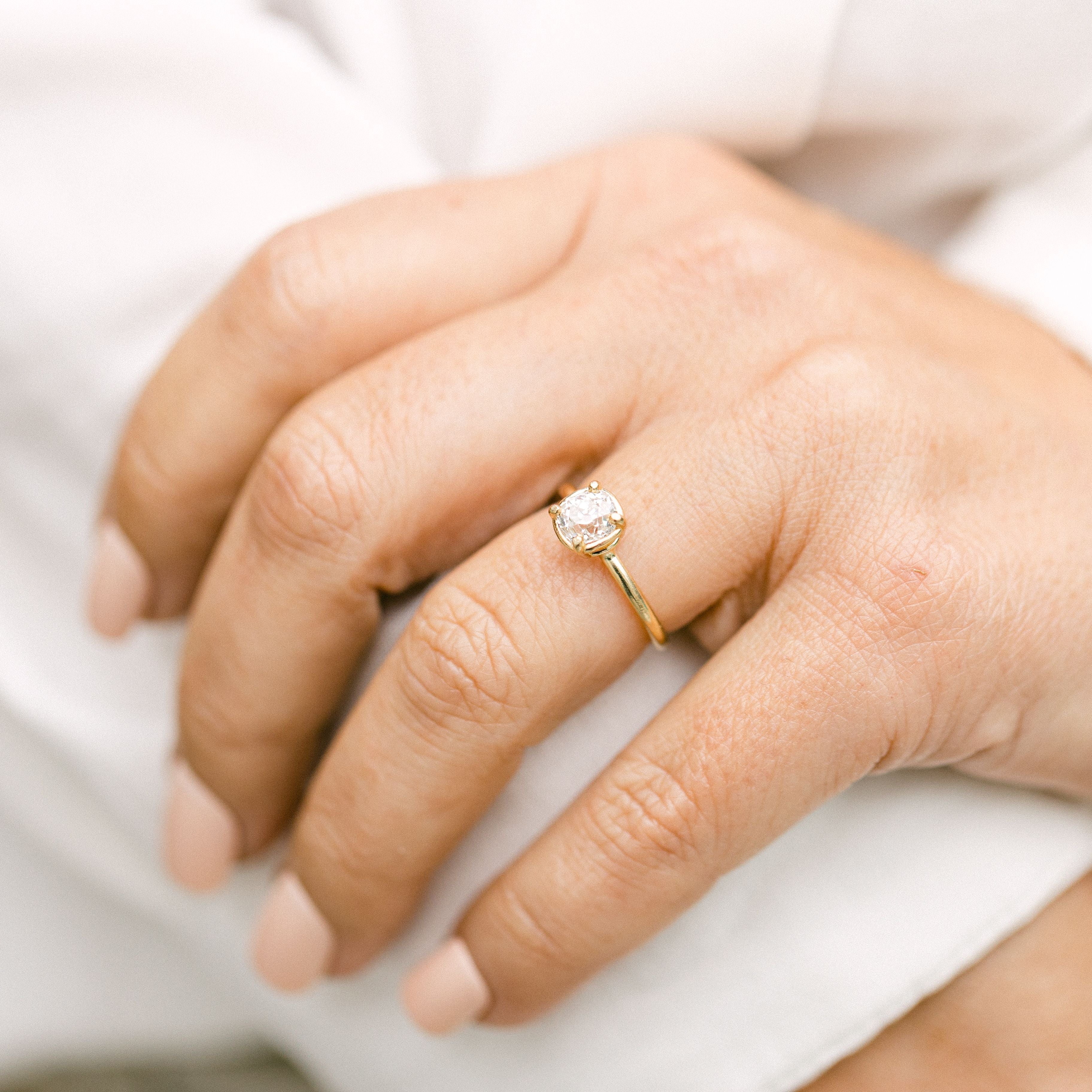 Heirloom Diamond vs New Diamond - What They Look Like On The Hand - MTD