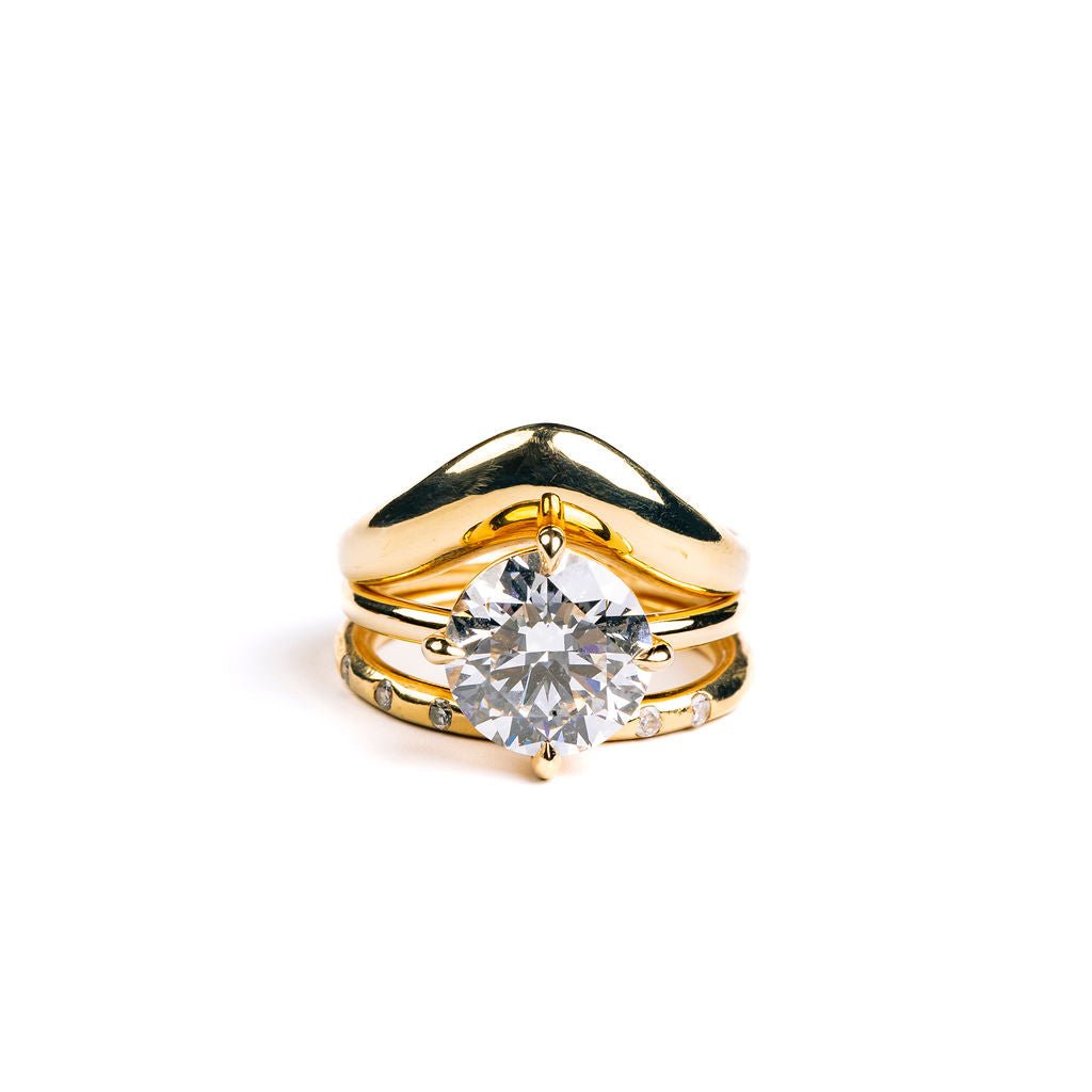 Choosing Diamond Stacked Wedding Rings for a Boho Ring Story - MTD