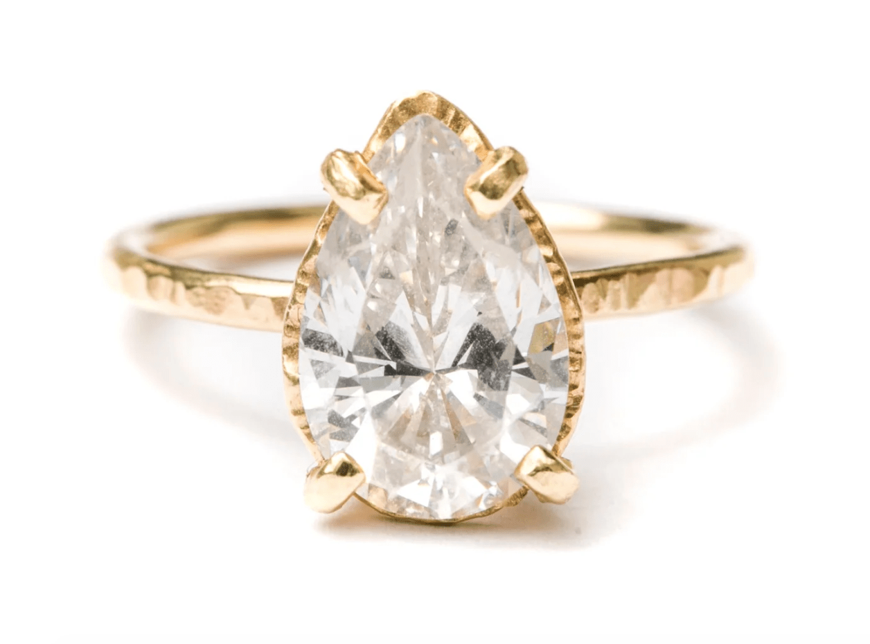 Rustic Meets Refined: The Hammered Halo Engagement Ring Revolution - MTD