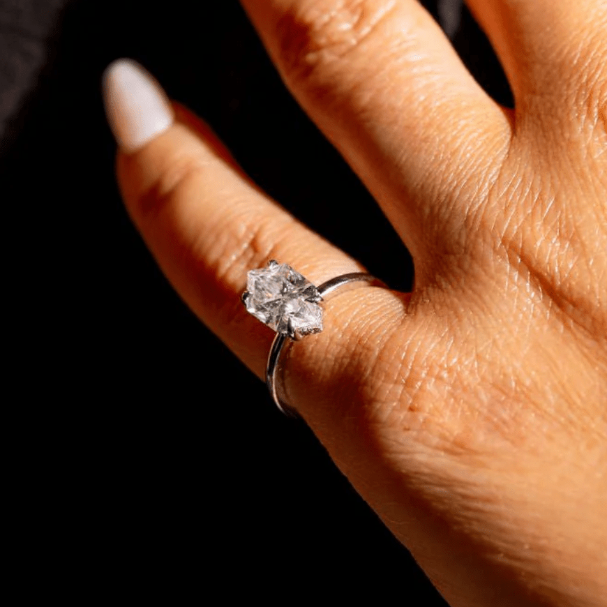 How to Collaborate with Your Jeweler to Create the Perfect Elongated Hexagon Engagement Ring - MTD