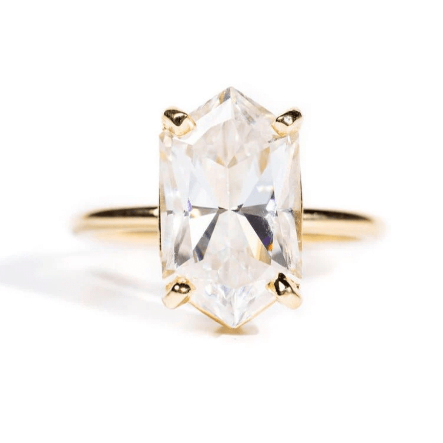 Eloise — The Elongated Hexagon 5ct Engagement Ring That Radiates Bold Elegance - MTD