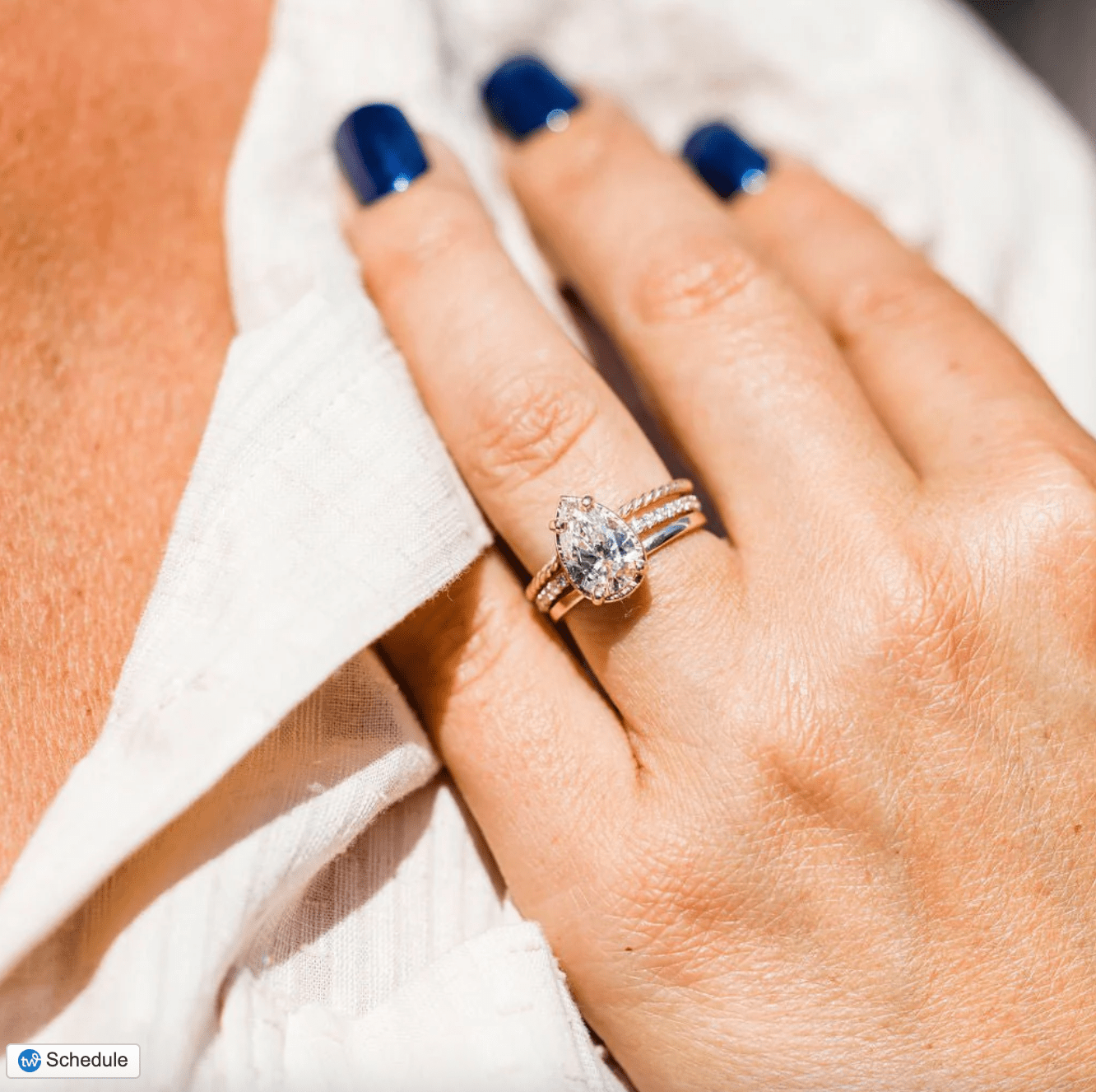 2ct vs. 3ct Engagement Rings: What it Really Looks like on the Hand - MTD