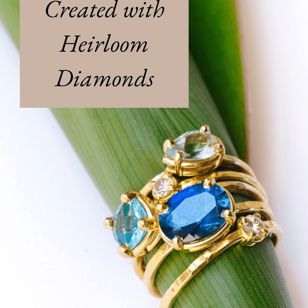 Stacking Rings Created with Heirloom Diamonds - MTD
