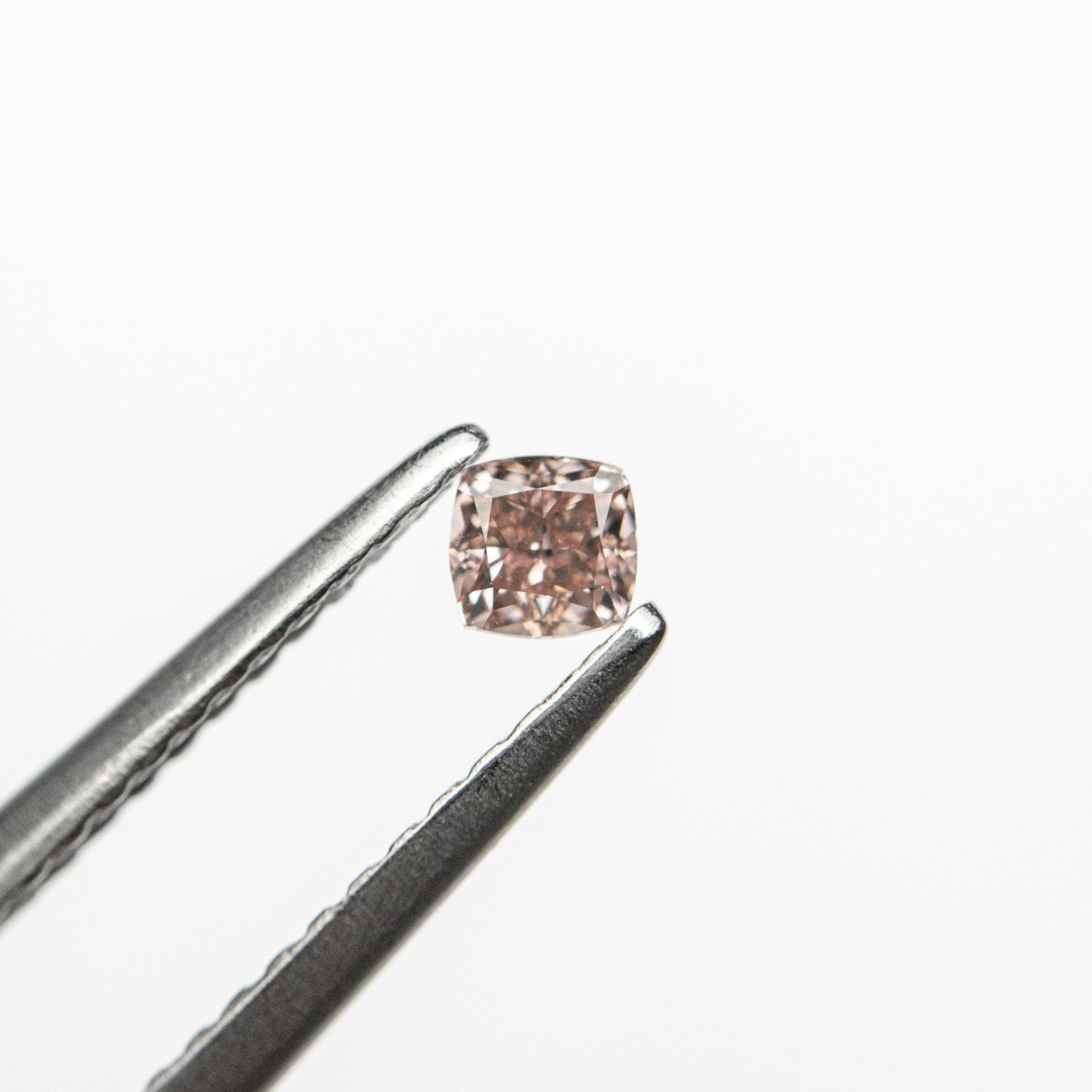 0.13ct 2.79x2.72x1.87mm GIA Fancy Orangy Pink Cushion Brilliant 🇦🇺 24100 - 01 - MTD