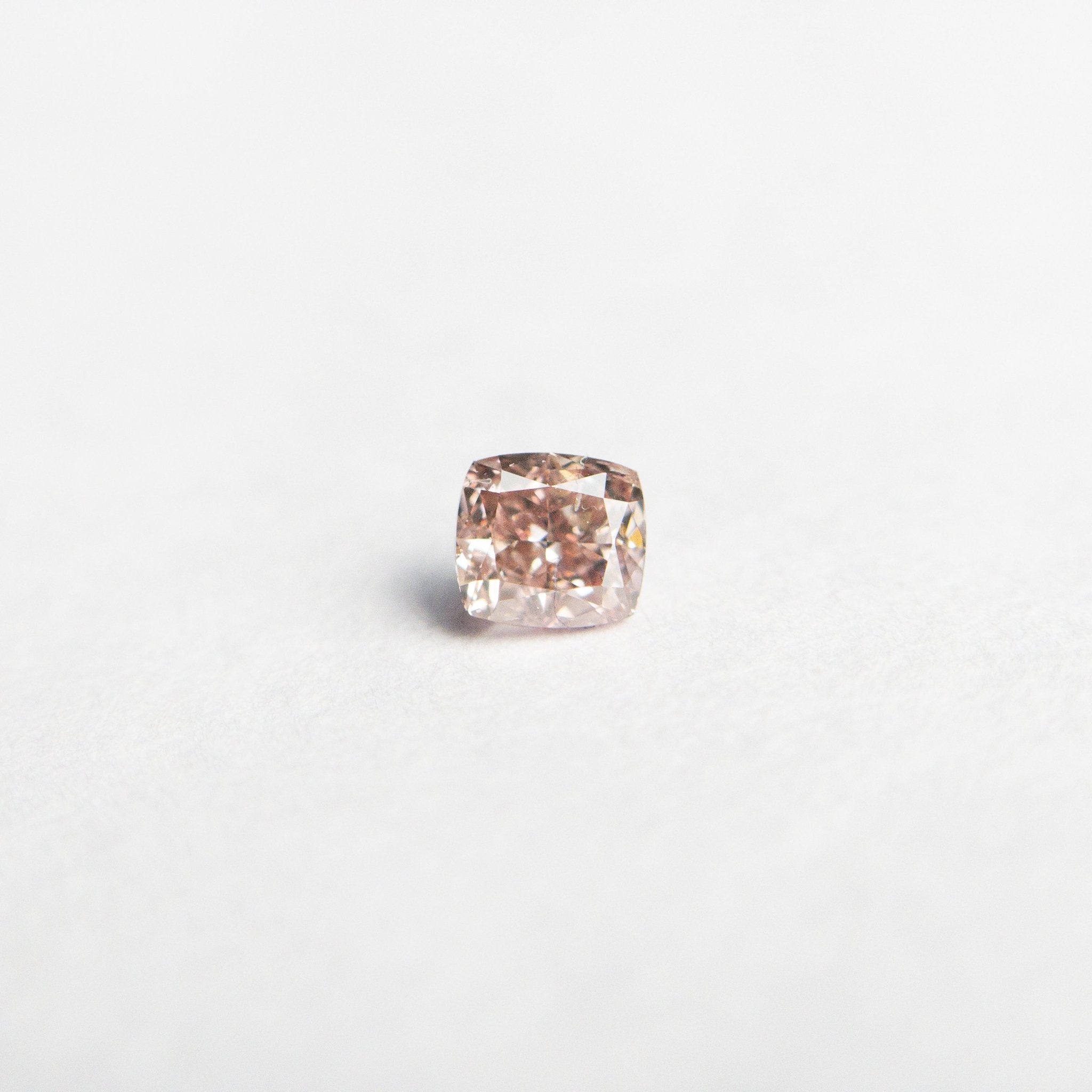0.13ct 2.86x2.63x1.93mm GIA Fancy Orangy Pink Cushion Brilliant 🇦🇺 24101 - 01 - MTD