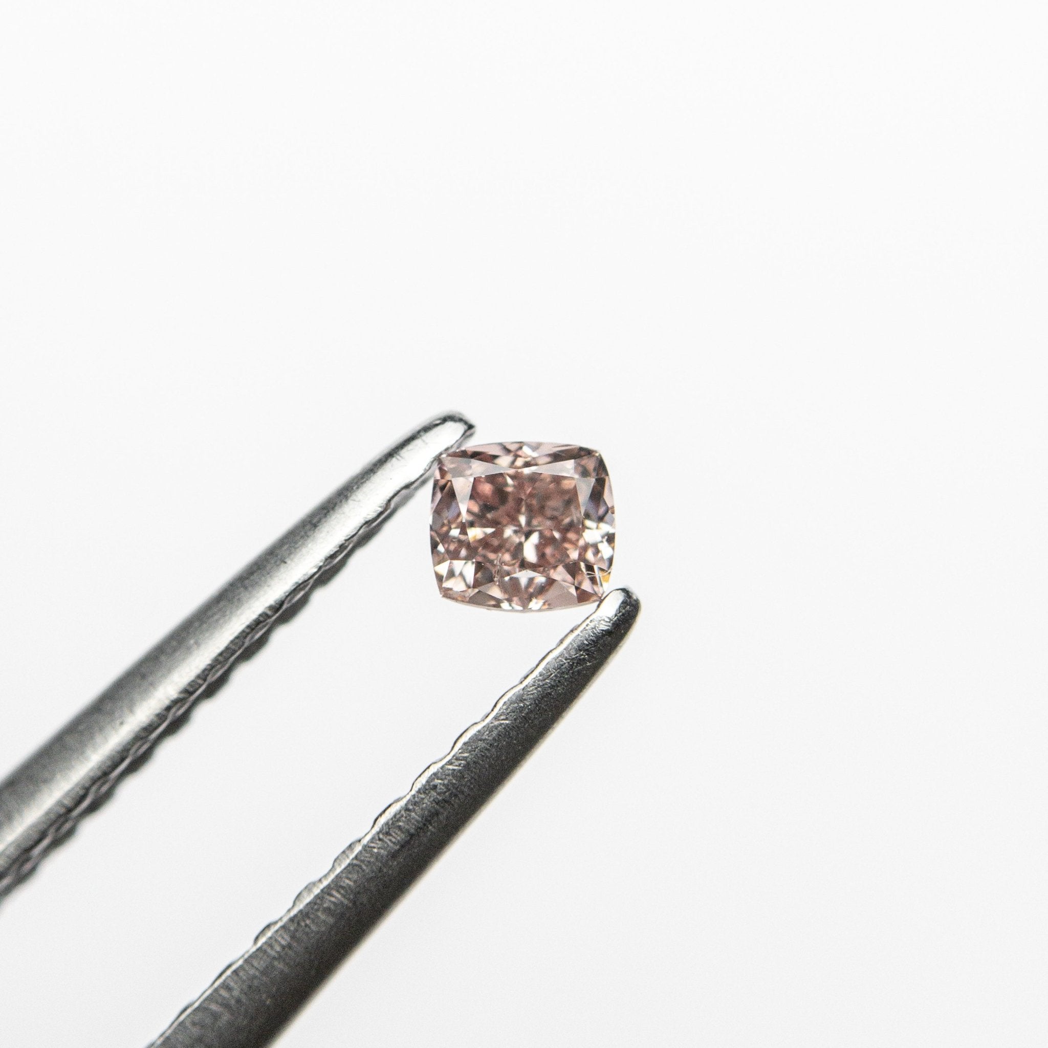 0.13ct 2.86x2.63x1.93mm GIA Fancy Orangy Pink Cushion Brilliant 🇦🇺 24101 - 01 - MTD