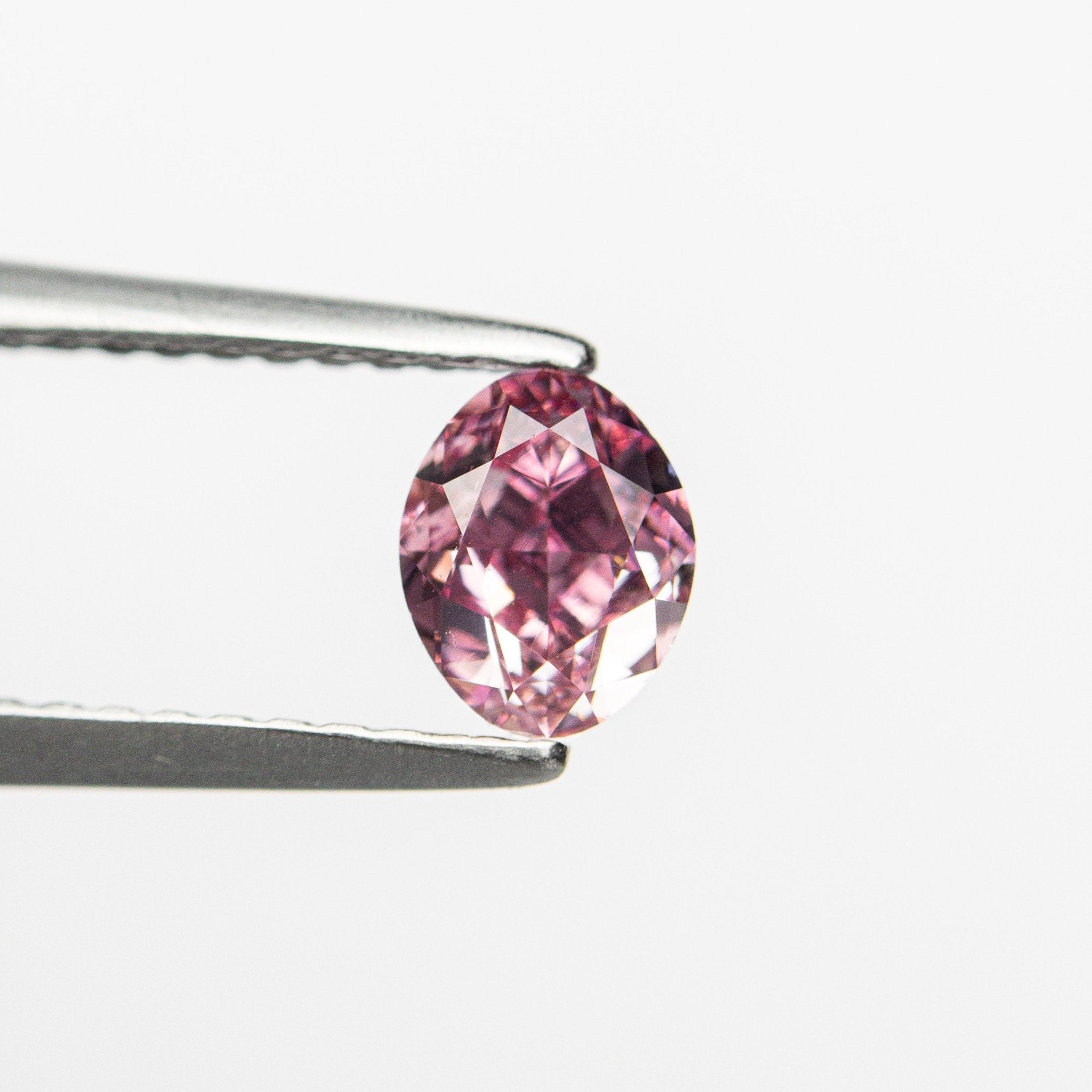 0.61ct 5.57x4.44x3.13mm GIA VS2 Fancy Vivid Purplish Pink Oval Brilliant 🇦🇺 24137-01 - MTD