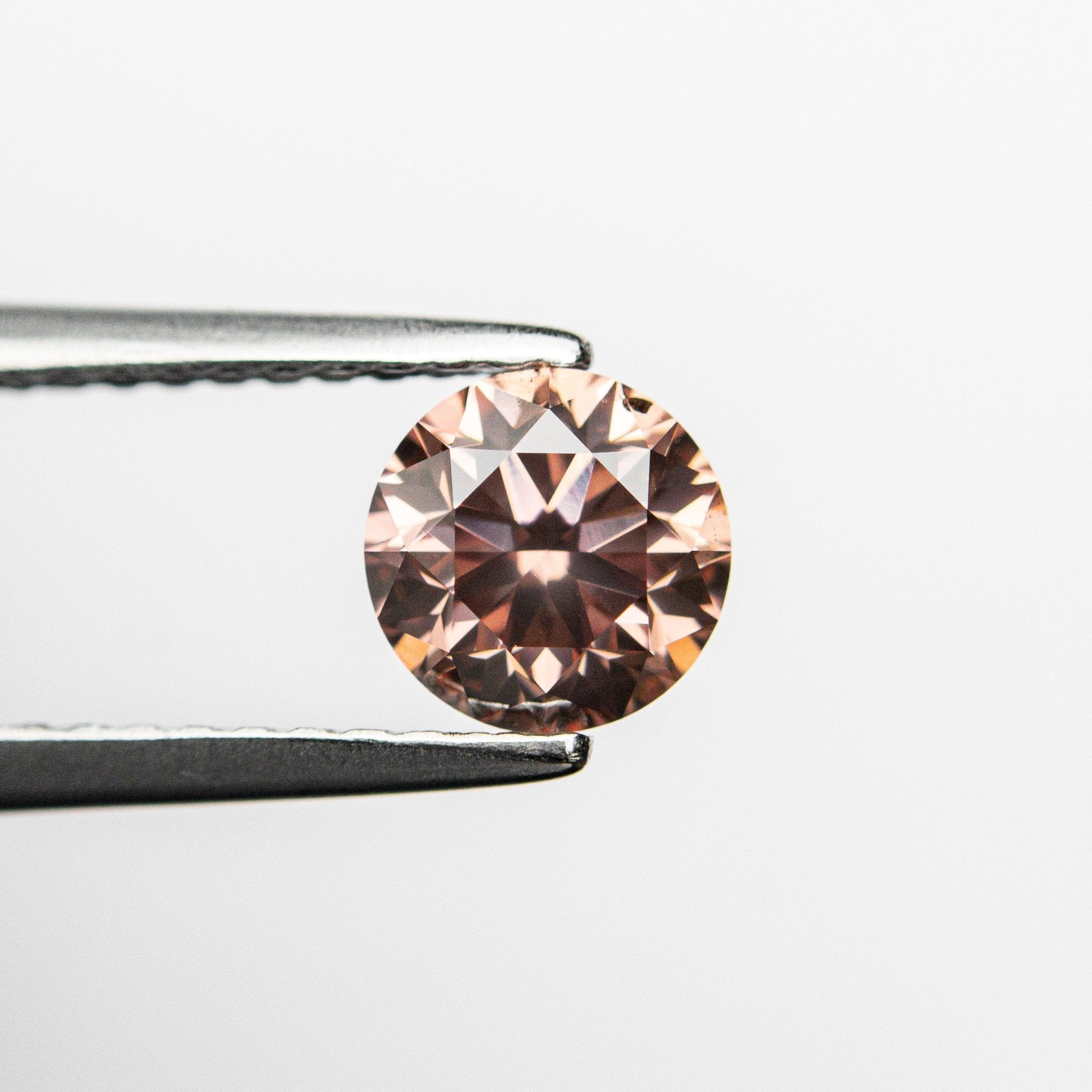 0.70ct 5.51x5.48x3.62 GIA SI1 Fancy Deep Orangy Pink Round Brilliant 🇦🇺 24147 - 01 - MTD