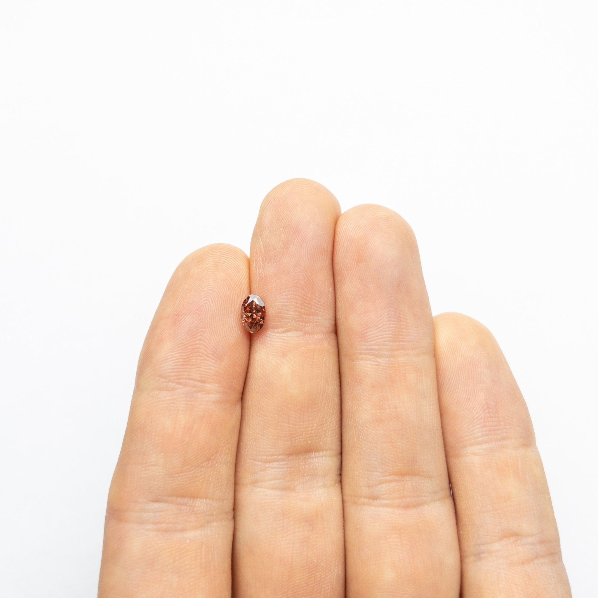 0.80ct 6.64x4.33x3.25mm GIA SI2 Fancy Deep Brownish Orangy Pink Oval Brilliant 🇦🇺 24162 - 01 - MTD