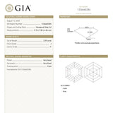2.05ct 9.10x7.85x4.06mm GIA I1 J Hexagon Step Cut 24276-01 - MTD