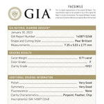 0.71ct 7.35x5.03x2.77mm GIA VVS1 F Pear Brilliant 24447 - 01 - MTD