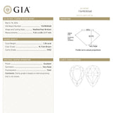 1.28ct 9.24x6.28x3.17mm GIA VVS2 M Pear Brilliant 28021-01