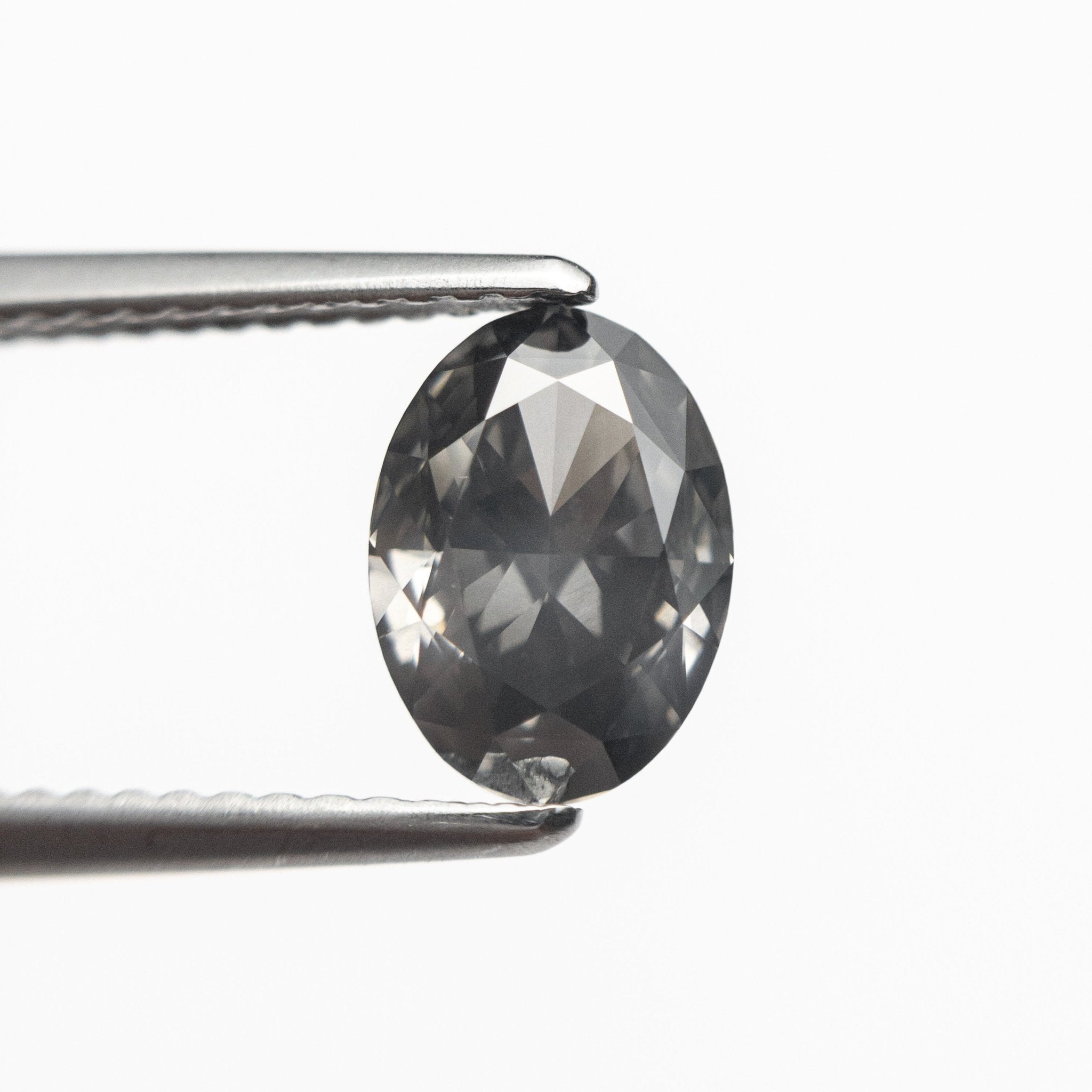 1.55ct 8.56x6.22x3.78mm GIA I1 Fancy Dark Grey Oval Brilliant 19266-01 - MTD