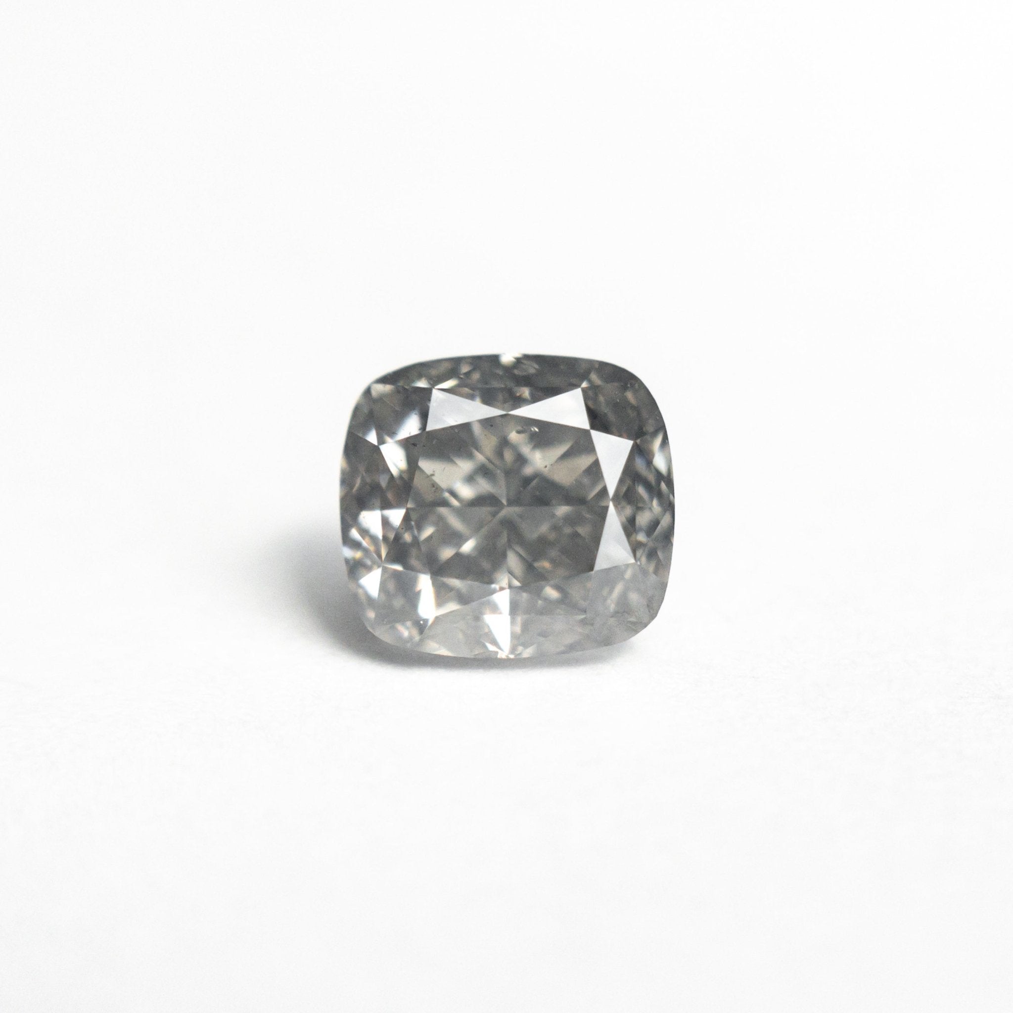 1.00ct 5.74x5.24x3.68mm GIA SI1 Fancy Grey Cushion Brilliant 19412 - 01 - MTD