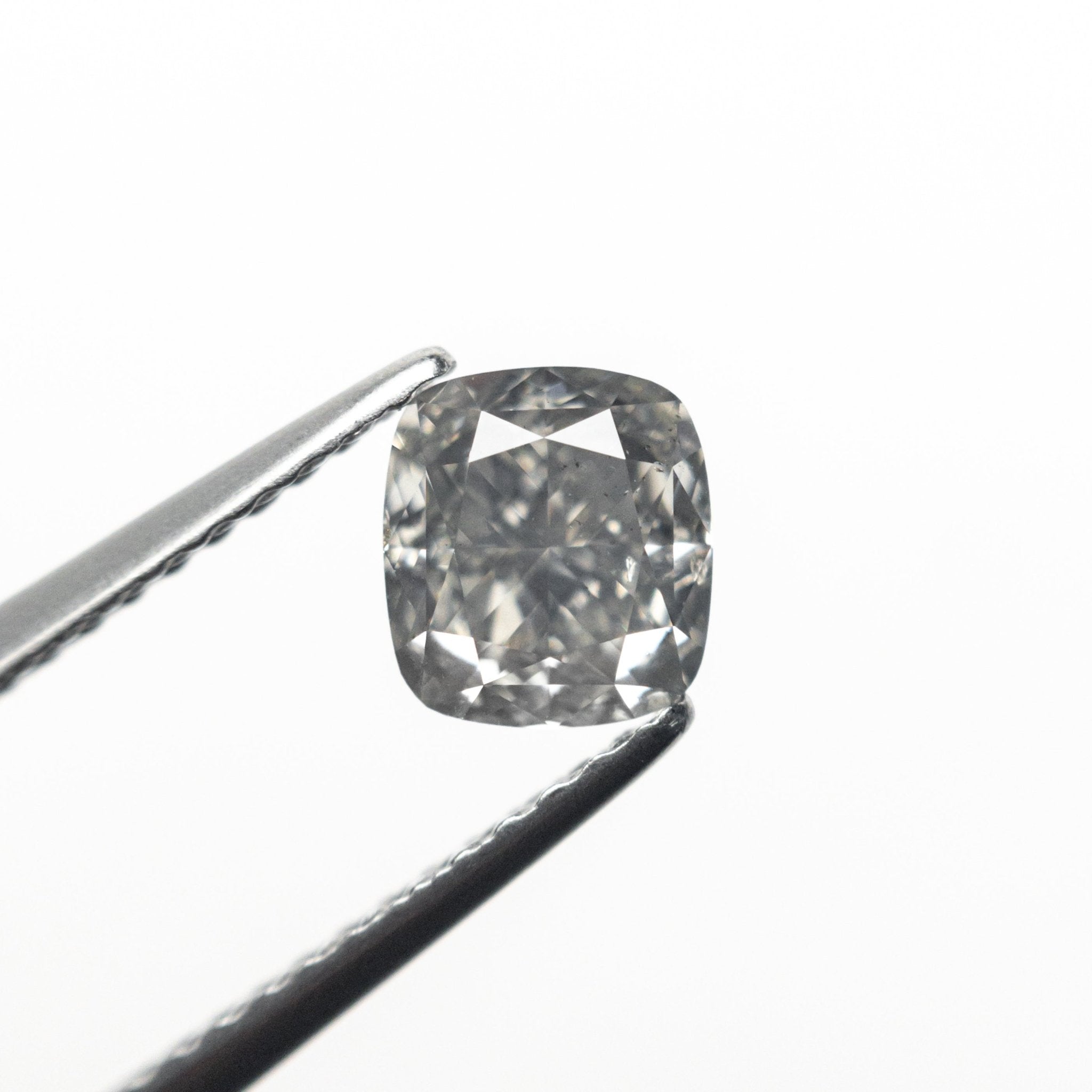 1.00ct 5.74x5.24x3.68mm GIA SI1 Fancy Grey Cushion Brilliant 19412 - 01 - MTD