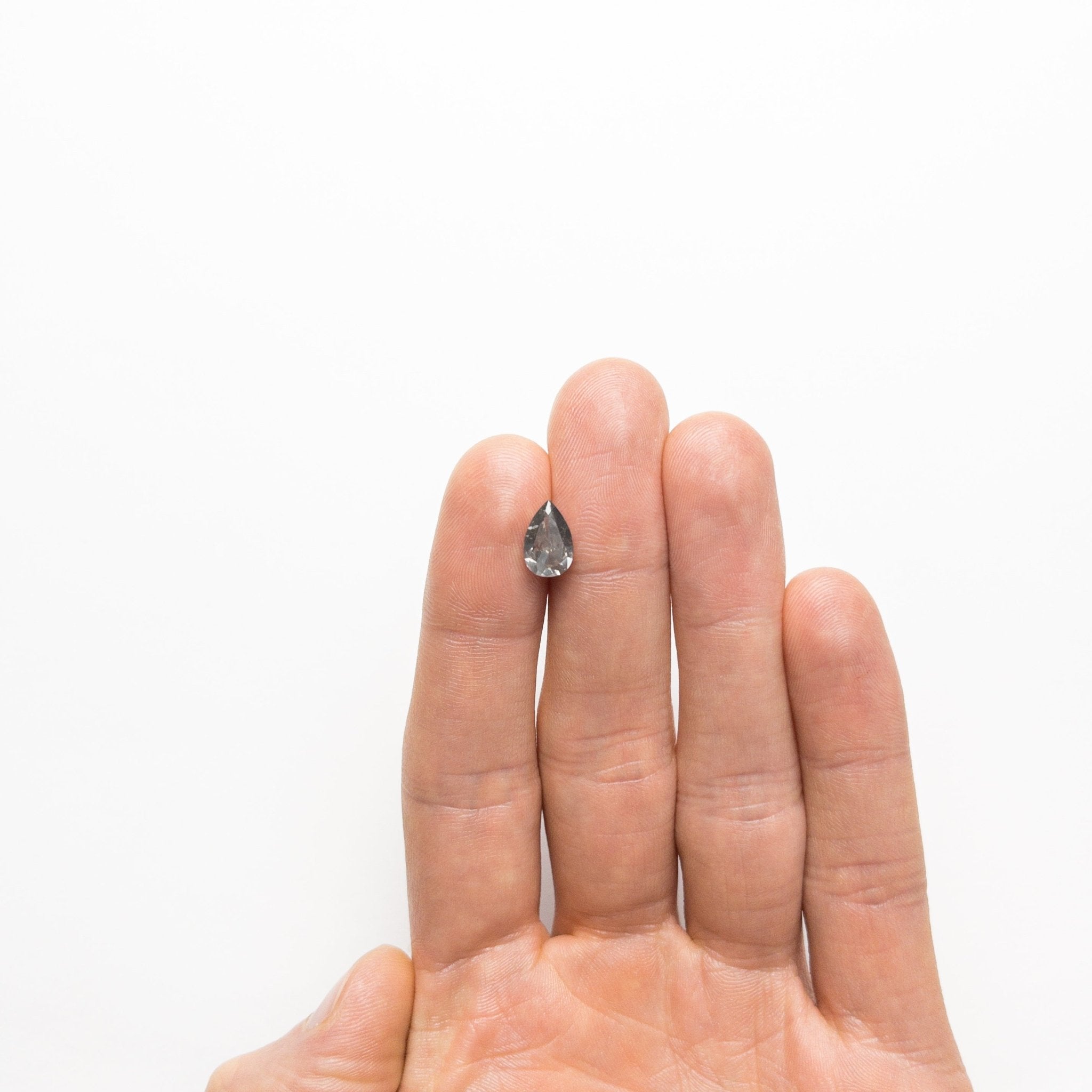 2.07ct 10.33x6.61x4.25mm GIA SI2 Fancy Dark Grey Pear Brilliant 19549-01 - MTD