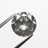 3.05ct 9.27x9.26x5.69mm Fancy Grey Round Brilliant 19552-01 - MTD
