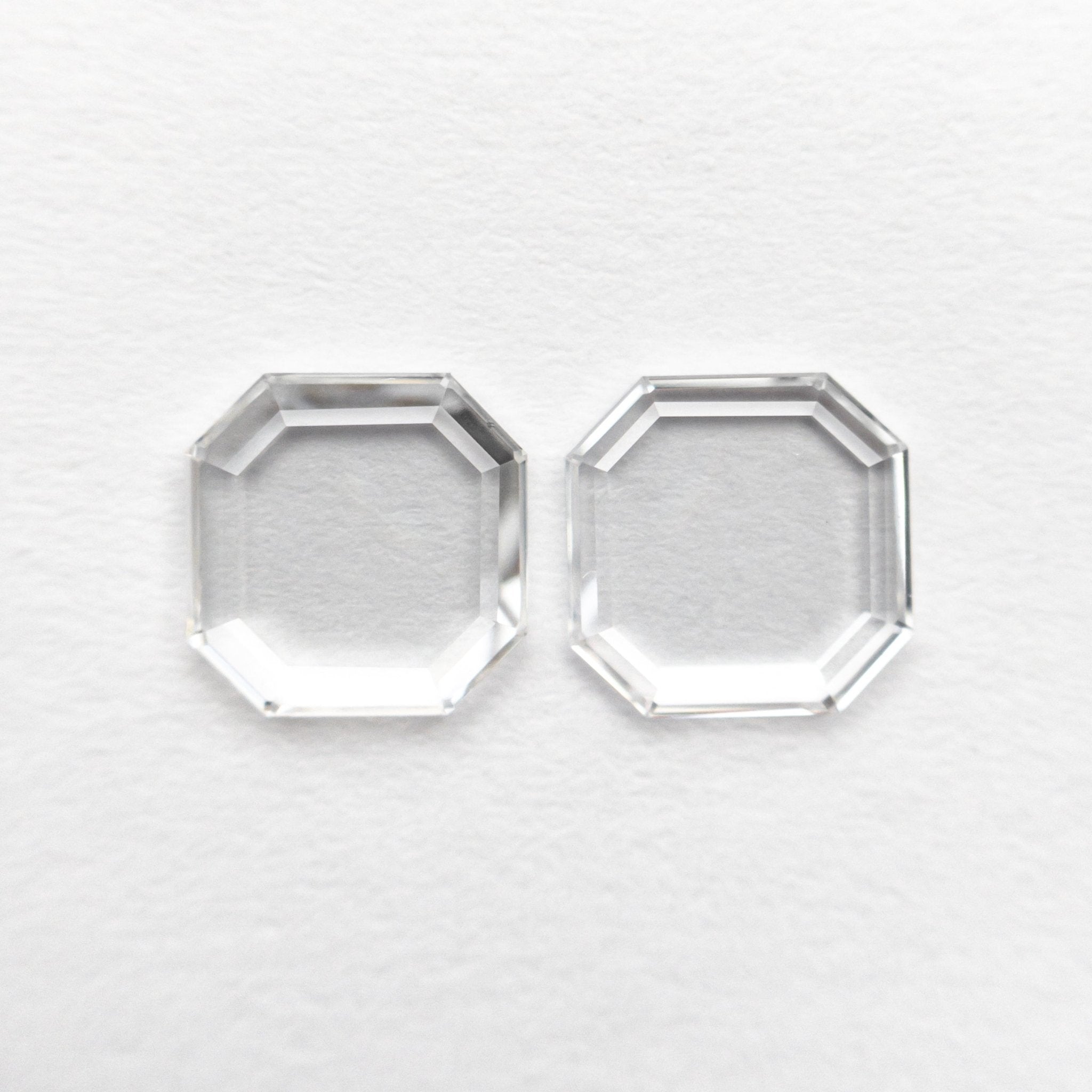 0.92cttw 2pc 5.61x5.60x1.24mm 5.63x5.61x1.00mm VS E/F Cut Corner Square Portrait Cut Matching Pair 19854 - 50 - MTD