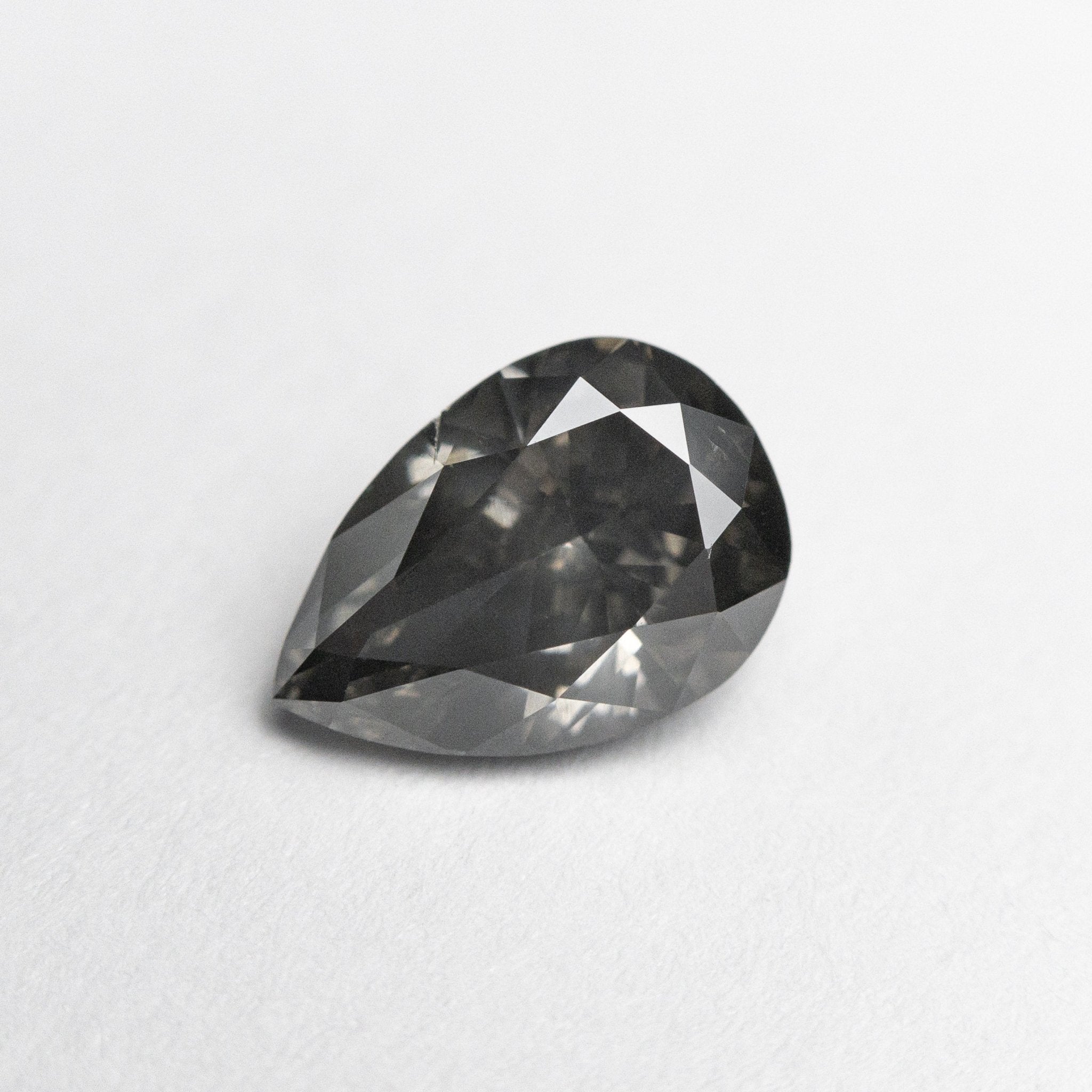 1.01ct 7.83x5.42x3.38mm Fancy Dark Grey Pear Brilliant 19913 - 01 - MTD