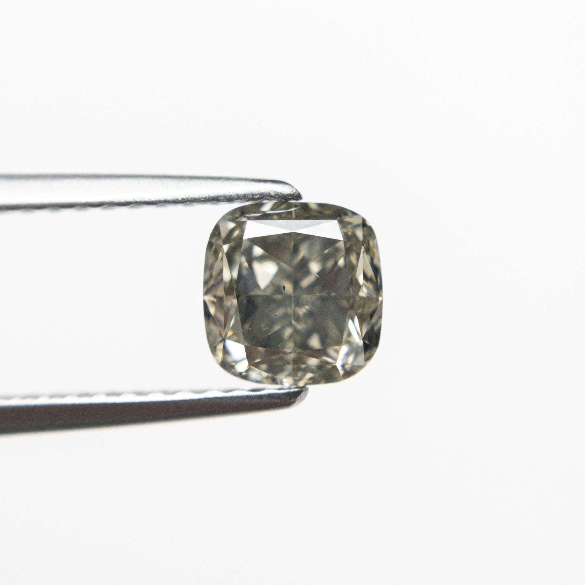 1.10ct 5.60x5.49x3.71mm Fancy Grey Cushion Brilliant 19913 - 09 - MTD