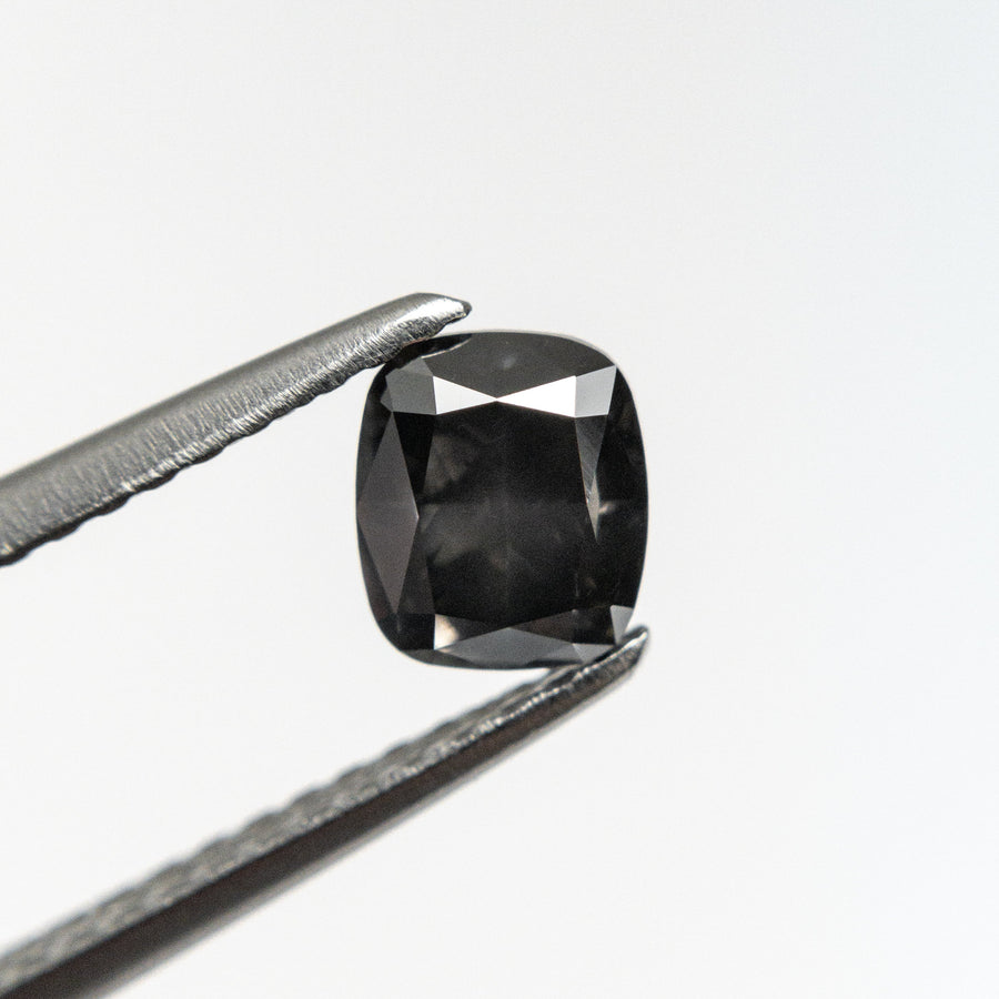 0.73ct 5.28x4.54x3.21mm SI2 Fancy Dark Grey Cushion Brilliant 19923-10 - MTD