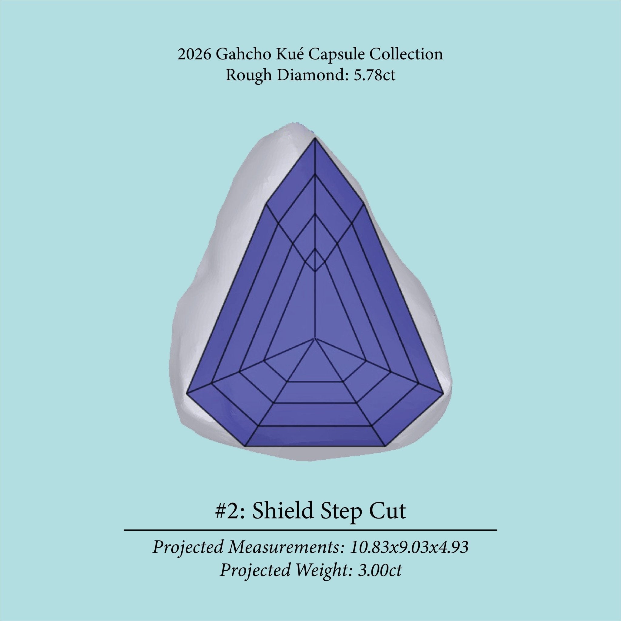 5.78ct VS2 C2 Pre - Cut Canadian Champagne Diamond 27941 - MTD