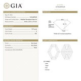 1.59ct 8.58x6.30x4.10mm GIA VS2 E Hexagon Step Cut 25908 - 01 - MTD