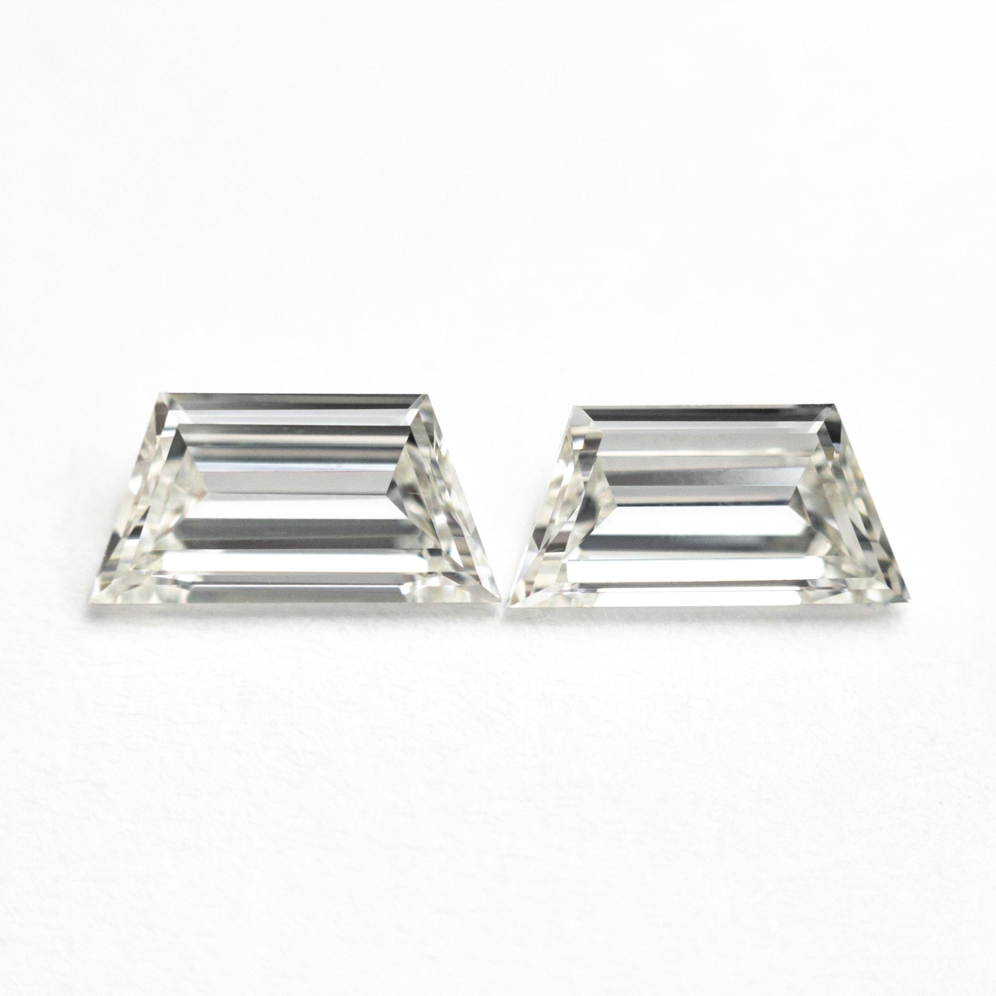 1.01cttw 2pc 7.46x3.80x2.00mm 7.37x3.67x2.01mm VVS I Trapezoid Step Cut Matching Pair 25528 - 01 - MTD