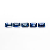 2.25cttw 5pc 5.5x3.5mm Cut Corner Rectangle Step Cut Sapphires 27722-01
