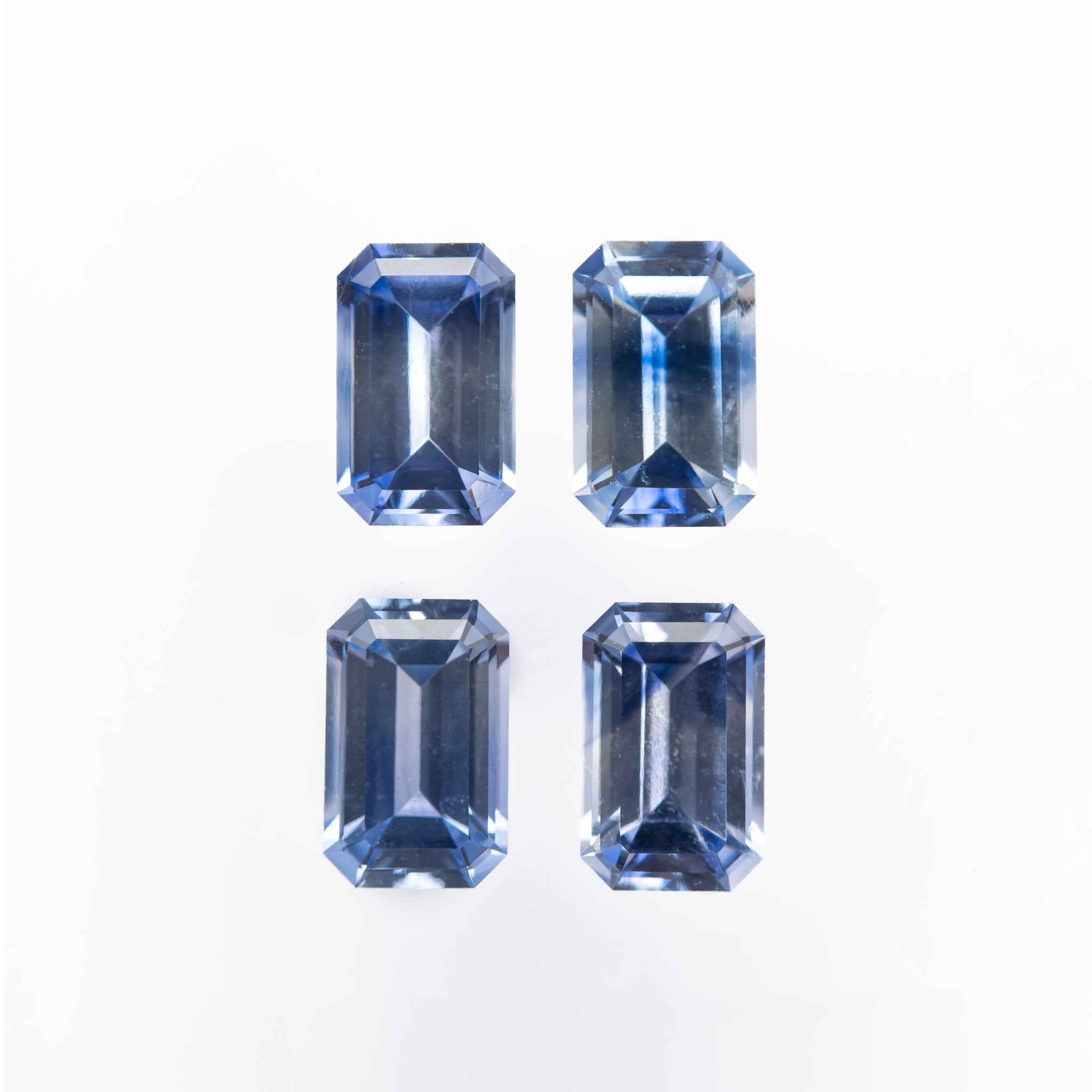 1.84cttw 4pc 5.5x3.5mm Cut Corner Rectangle Step Cut Sapphires 27723-01 - MTD