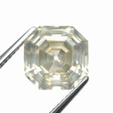 5.51ct 9.76x9.75x6.75mm GIA I1 Fancy Greyish Greenish Yellow Cut Corner Square Step Cut 28026-01