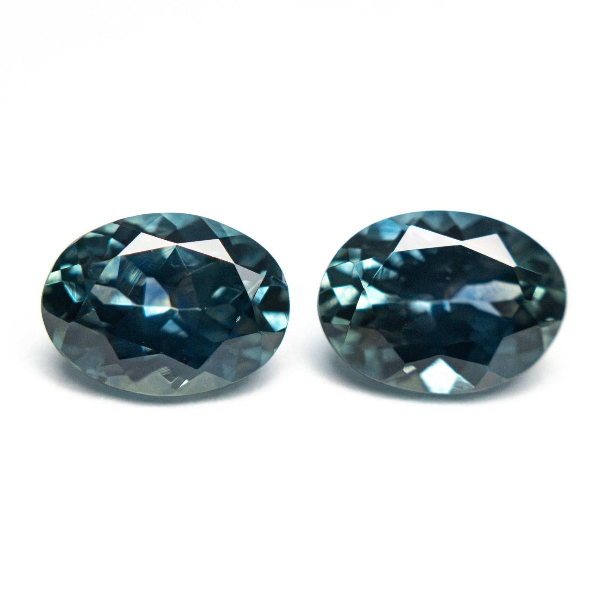 5.03cttw 2pc 7.35x5.50x3.73mm 7.54x5.56x3.78mm Oval Brilliant Sapphire Matching Pair 28028-34 - MTD