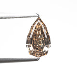 1.09ct 8.76x5.28x3.48mm VS2 Fancy Deep Orangey Brown Geo Pear Step Cut 28050-01