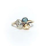 Sunlit Sea Bezel Set Cluster Ring - MTD