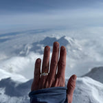 Three Stone Moissanite Engagement Ring | 18k Gold Engagement Ring - MTD