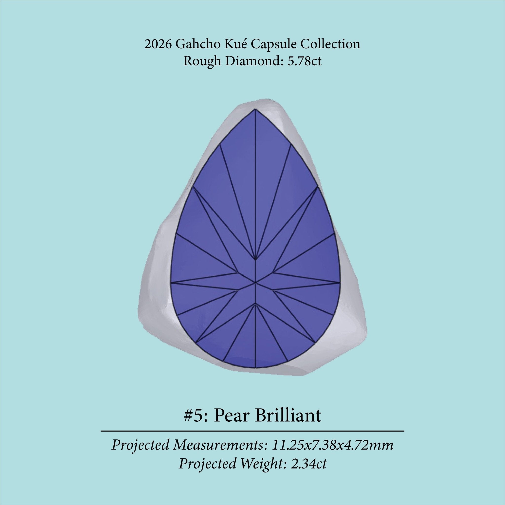 5.78ct VS2 C2 Pre - Cut Canadian Champagne Diamond 27941 - MTD