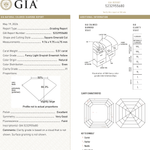 5.51ct 9.76x9.75x6.75mm GIA I1 Fancy Greyish Greenish Yellow Cut Corner Square Step Cut 28026-01 - MTD