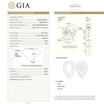 2.07ct 10.33x6.61x4.25mm GIA SI2 Fancy Dark Grey Pear Brilliant 19549-01 - MTD