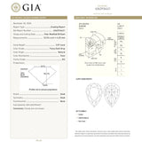 2.07ct 10.33x6.61x4.25mm GIA SI2 Fancy Dark Grey Pear Brilliant 19549-01 - MTD