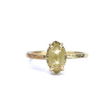 Amber Skies Elongated Hexagon Salt and Pepper Diamond Hammered Halo Engagement Ring - MTD