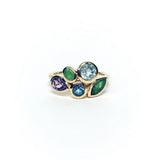 Flora Bezel Set Gemstone Cluster Ring - MTD