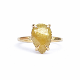 Autumn Leaves Salt and Pepper Pear Diamond Hammered Halo Engagement Ring